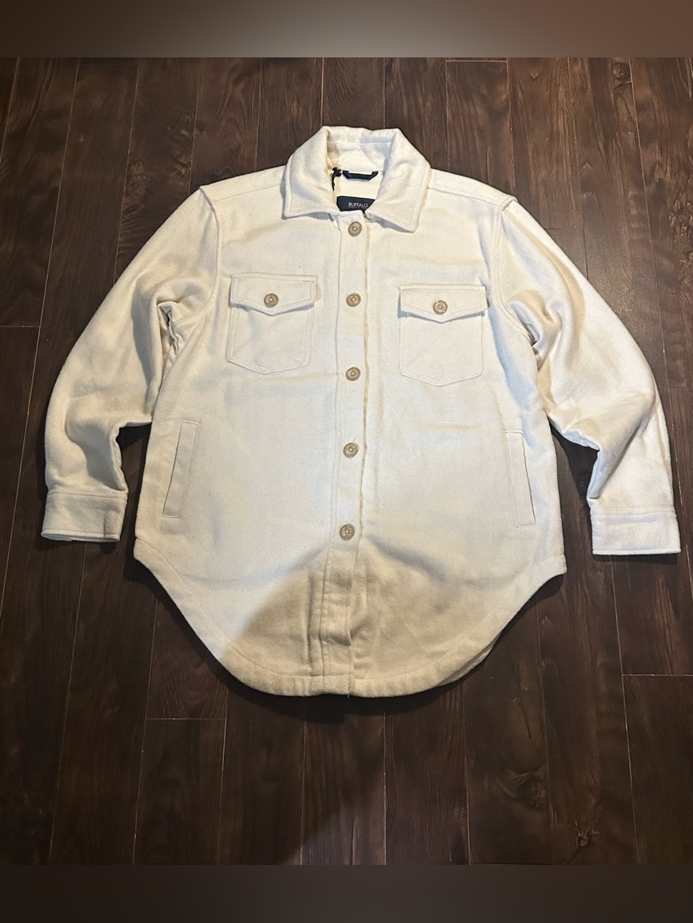 Buffalo david bitton white jacket unisex nwt new with tags overshirt